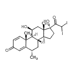 CAS#: 94134-96-0, (6alpha,11beta)-11,17-Dihydroxy-21,21-diiodo-6-methylpregna-1,4-diene-3,20-dione