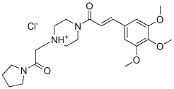 CAS#: 94135-67-8, 1-[2-Oxo-2-(1-Pyrrolidinyl)Ethyl]-4-[1-Oxo-3-(3,4,5-Trimethoxyphenyl)Allyl]Piperazinium Chloride