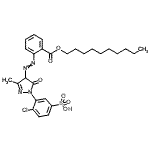 CAS#: 94135-83-8, 4-Chloro-3-[4-({2-[(decyloxy)carbonyl]phenyl}diazenyl)-3-methyl-5-oxo-4,5-dihydro-1H-pyrazol-1-yl]benzenesulfonic acid