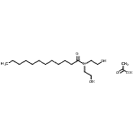 CAS 登录号：94139-13-6， N,N-二(2-羟基乙基)十二碳酰胺乙酸酯(1:1)
