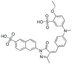 CAS#: 94158-29-9, 6-[4-[[4-[(4-Ethoxy-3-Sulphophenyl)Methylamino]Phenyl]Methylene]-4,5-Dihydro-3-Methyl-5-Oxo-1H-Pyrazol-1-Yl]Naphthalene-2-Sulphonic Acid