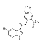 CAS#: 94158-36-8, 1-(5-Bromo-1H-indol-3-yl)-2-(6-nitro-1,3-benzodioxol-5-yl)ethanone