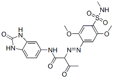 CAS 登录号：94159-58-7， N-(2,3-二氢-2-氧代-1H-苯并咪唑-5-基)-2-[[2,5-二甲氧基-4-[(甲基氨基)磺酰基]苯基]偶氮]-3-氧代丁酰胺