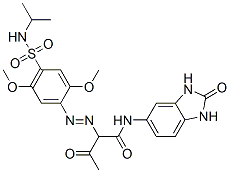 CAS 登录号：94159-59-8， N-(2,3-二氢-2-氧代-1H-苯并咪唑-5-基)-2-[[4-[[异丙基氨基]磺酰基]-2,5-二甲氧基苯基]偶氮]-3-氧代丁酰胺