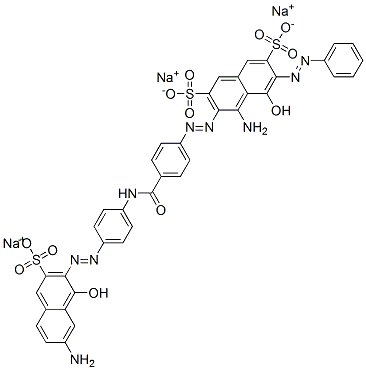 CAS 登录号：94159-60-1， 4-氨基-3-[[4-[[[4-[(7-氨基-1-羟基-3-磺酸基-2-萘基)偶氮]苯基]氨基]羰基]苯基]偶氮]-5-羟基-6-(苯基偶氮)萘-2,7-二磺酸三钠
