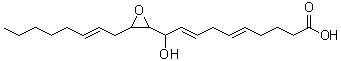 CAS 登录号：94161-10-1， (5E,8E)-10-羟基-10-{3-[(2E)-2-辛烯-1-基]-2-环氧乙烷基}-5,8-癸二烯酸