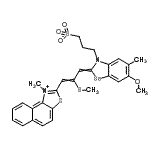 CAS#: 94166-40-2, 3-[6-methoxy-5-methyl-2-[3-(1-methylbenzo[e][1,3]benzothiazol-1-ium-2-yl)-2-methylsulfanyl-prop-2-enylidene]-1,3-benzoselenazol-3-yl]propane-1-sulfonate