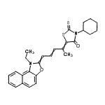 CAS#: 94166-41-3, 3-cyclohexyl-5-[4-(1-ethylbenzo[e][1,3]benzoxazol-2-ylidene)-1-methyl-but-2-enylidene]-2-thioxo-thiazolidin-4-one