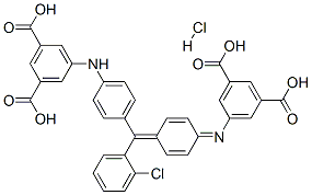 CAS#: 94166-42-4, 5-[[4-[(2-Chlorophenyl)[4-[(3,5-Dicarboxyphenyl)Amino]Phenyl]Methylene]Cyclohexa-2,5-Dien-1-Ylidene]Amino]Isophthalic Acid Monohydrochloride