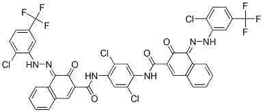 CAS#: 94188-99-5, (4Z)-4-[[2-Chloro-5-(Trifluoromethyl)Phenyl]Hydrazinylidene]-N-[2,5-Dichloro-4-[[(4E)-4-[[2-Chloro-5-(Trifluoromethyl)Phenyl]Hydrazinylidene]-3-Oxo-Naphthalene-2-Carbonyl]Amino]Phenyl]-3-Oxo-Naphthalene-2-Carboxamide
