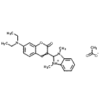 CAS 登录号：94275-84-0， 7-二乙基氨基-3-(1,3-二甲基-2H-苯并咪唑-3-鎓-2-基)苯并吡喃-2-酮乙酸盐