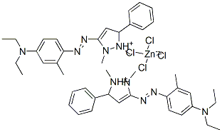 CAS#: 94277-66-4, Bis(3-((4-(Diethylamino)-o-Tolyl)Azo)-1,2-Dimethyl-5-Phenyl-1H-Pyrazolium) Tetrachlorozincate