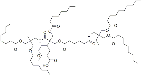 CAS#: 94278-18-9, 2,2-Bis[[(1-Oxooctyl)Oxy]Methyl]Butyl 2-[[[6-[2,2-Bis[[(1-Oxodecyl)Oxy]Methyl]Butoxy]-1,6-Dioxohexyl]Oxy]Methyl]-2-[[(1-Oxooctyl)Oxy]Methyl]Butyladipate