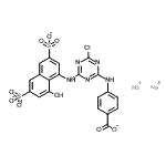 CAS 登录号：94349-49-2， 二钠4-[[4-氯-6-[(8-羟基-3,6-二磺酸-1-萘基)氨基]-1,3,5-三嗪-2-基]氨基]苯甲酸酯