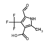 CAS#: 945379-11-3, 5-Formyl-2-methyl-4-(trifluoromethyl)-1H-pyrrole-3-carboxylic acid
