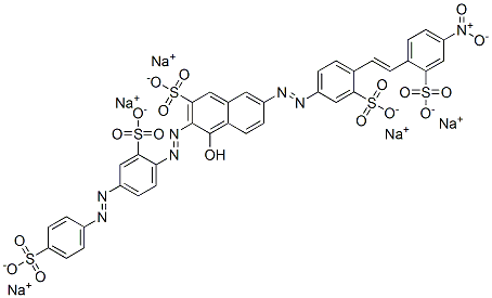 CAS#: 94713-29-8, Pentasodium 4-Hydroxy-7-[[4-[2-(4-Nitro-2-Sulphonatophenyl)Vinyl]-3-Sulphonatophenyl]Azo]-3-[[2-Sulphonato-4-[(4-Sulphonatophenyl)Azo]Phenyl]Azo]Naphthalene-2-Sulphonate