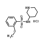 CAS#: 947532-56-1, 2-Methoxy-N-(3-piperidinyl)benzenesulfonamide hydrochloride (1:1)