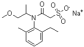 CAS#: 947601-85-6, Sodium 2-[(2-ethyl-6-methylphenyl)(1-methoxy-2-propanyl)amino]-2-oxoethanesulfonate