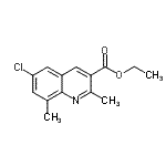 CAS#: 948289-32-5, Ethyl 6-chloro-2,8-dimethyl-3-quinolinecarboxylate