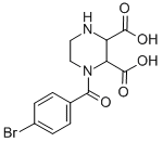CAS#: 94856-92-5, 1-(4-Bromobenzoyl)Piperazine-2,3-Dicarboxylic Acid