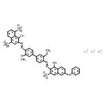 CAS 登录号：94944-81-7， 三钠3-[4-[4-[(6-苯胺基-1-羟基-3-磺酸-2-萘基)偶氮]-3-甲氧基-苯基]-2-甲氧基-苯基]偶氮-4-羟基-萘-1,5-二磺酸酯