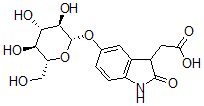 CAS 登录号：95061-84-0， 7-羟基-2-氧代吲哚-3-乙酸 7'-O-吡喃葡萄糖苷
