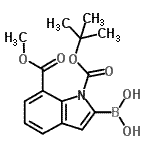 CAS#: 953411-05-7, [7-(Methoxycarbonyl)-1-{[(2-methyl-2-propanyl)oxy]carbonyl}-1H-indol-2-yl]boronic acid