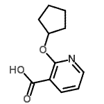 CAS#: 953732-05-3, 2-(Cyclopentyloxy)nicotinic acid