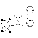 CAS 登录号：95408-38-1， 1-[二(1,1-二甲基乙基)膦基]-1,2,3,4,5-环戊烷五基化合物与1-(二苯基膦基)-1,2,3,4,5-环戊烷五基铁盐(1:1:1)