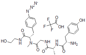 CAS#: 95537-14-7, (2S)-2-Amino-N-[(2R)-1-[[2-[[(2S)-3-(4-azidophenyl)-1-(2-hydroxyethylamino)-1-oxopropan-2-yl]-methylamino]-2-oxoethyl]amino]-1-oxopropan-2-yl]-3-(4-hydroxyphenyl)propanamide 2,2,2-trifluoroacetic acid