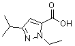 CAS 登录号：956397-13-0， 1-乙基-3-异丙基-1H-吡唑-5-羧酸