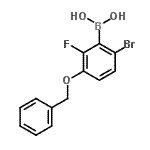 CAS 登录号：957035-10-8， [3-(苄氧基)-6-溴-2-氟苯基]硼酸