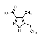 CAS#: 957129-38-3, 5-Ethyl-4-methyl-1H-pyrazole-3-carboxylic acid