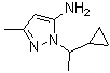 CAS 登录号：957514-15-7， 1-(1-环丙基乙基)-3-甲基-1H-吡唑-5-胺