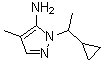 CAS#: 957514-22-6, 1-(1-Cyclopropylethyl)-4-methyl-1H-pyrazol-5-amine