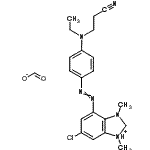 CAS#: 96446-16-1, 3-[[4-[(6-chloro-1,3-dimethyl-2H-benzimidazol-1-ium-4-yl)azo]phenyl]-ethyl-amino]propanenitrile formate