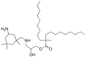 CAS#: 96507-73-2, 3-[[(5-Amino-1,3,3-Trimethylcyclohexyl)Methyl]Amino]-2-Hydroxypropyl 2-Methyl-2-Nonylundecanoate
