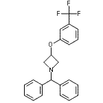 CAS 登录号：96568-52-4， 1-(二苯基甲基)-3-[3-(三氟甲基)苯氧基]吖丁啶