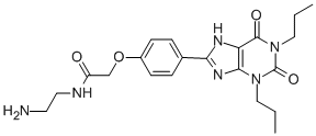 CAS 登录号：96865-92-8， 3,7-二乙基-9-(4-(N-2-氨基乙基甲酰氨基甲氧基))苯基黄嘌呤