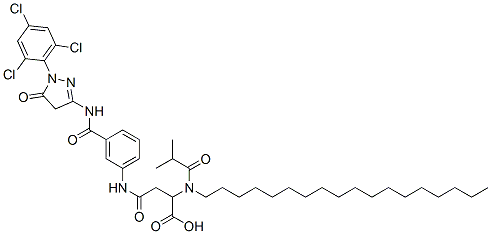 CAS#: 97337-92-3, N-(3-(((4,5-Dihydro-5-Oxo-1-(2,4,6-Trichlorophenyl)-1H-Pyrazol-3-Yl)Amino)Carbonyl)Phenyl)-N2-(2-Methylpropionyl)-N2-Octadecyl-DL-Asparagine