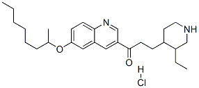 CAS#: 97358-59-3, 3-(3-Ethyl-4-Piperidyl)-1-[6-[(1-Methylheptyl)Oxy]-3-Quinolyl]Propan-1-One Monohydrochloride