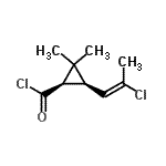 CAS 登录号：97372-54-8， (1R,3S)-3-[(1E)-2-氯-1-丙烯-1-基]-2,2-二甲基环丙烷甲酰氯