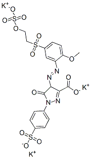 CAS#: 97416-97-2, Tripotassium 4,5-Dihydro-4-[[2-Methoxy-5-[[2-(Sulphonatooxy)Ethyl]Sulphonyl]Phenyl]Azo]-5-Oxo-1-(4-Sulphonatophenyl)-1H-Pyrazole-3-Carboxylate