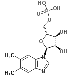CAS 登录号：975-91-7， 5,6-二甲基-1-(5-O-膦酰-alpha-D-呋喃核糖基)-1H-苯并咪唑