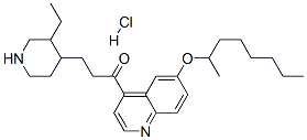 CAS#: 97635-34-2, 3-(3-Ethyl-4-Piperidyl)-1-[6-[(1-Methylheptyl)Oxy]-4-Quinolyl]Propan-1-One Monohydrochloride