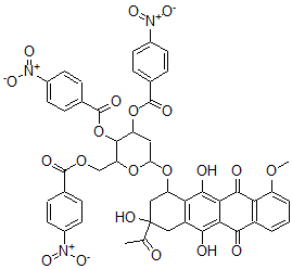 CAS#: 98103-10-7, [6-[(3-Acetyl-3,5,12-trihydroxy-10-methoxy-6,11-dioxo-2,4-dihydro-1H-tetracen-1-yl)oxy]-3-(4-nitrobenzoyl)oxy-2-[(4-nitrobenzoyl)oxymethyl]oxan-4-yl] 4-nitrobenzoate