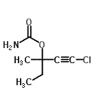 CAS#: 98333-88-1, 1-Chloro-3-methyl-1-pentyn-3-yl carbamate