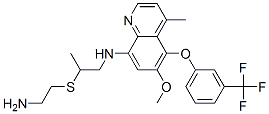 CAS#: 98586-87-9, 8-((5'-Amino-2'-Methyl-3'-Thiapentyl)Amino)-6-Methoxy-4-Methyl-5-((3-Trifluoromethyl)Phenoxy)Quinoline