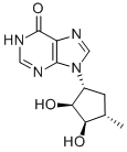 CAS 登录号：98873-79-1， 9-[(1R,2S,3R,4S)-2,3-二羟基-4-甲基环戊基]-1,6-二氢-9H-嘌呤-6-酮