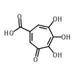 CAS#: 99-23-0, 4,5,6-Trihydroxy-3-oxo-1,4,6-cycloheptatriene-1-carboxylic acid